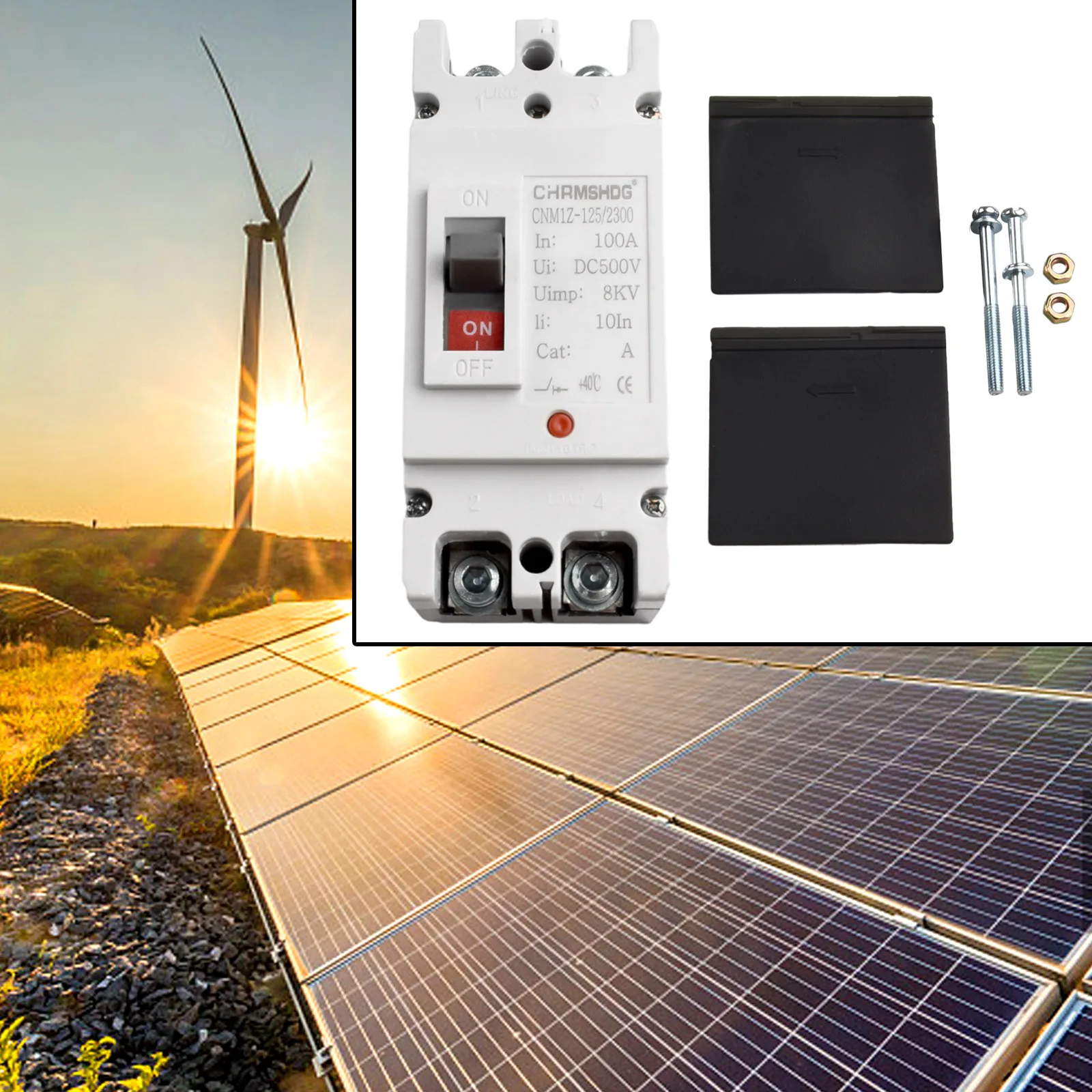 

DC Circuit Breaker 2P DC Circuit Breaker MCCB Solar Battery PV System Small Size High Switching Capacity