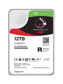 HDD NAS ST12000NE0008 para NAS, IronWolf Pro, 12TB, 7200RPM, 7200RPM, 6 Gbps, 3.5 ", Novo