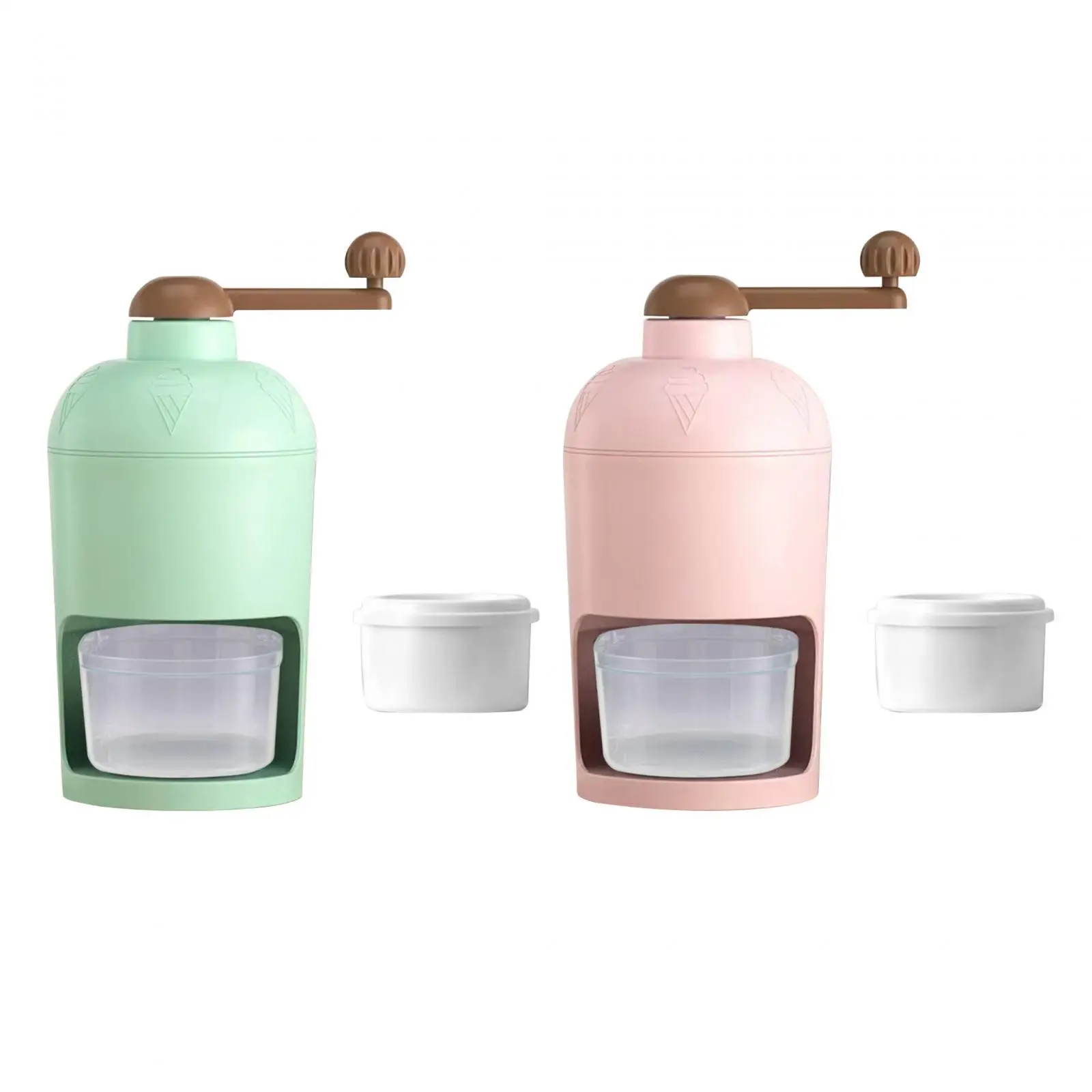 Manual Ice Crusher Shaver Cube Tray Crusher Slushie Ice Children Portable Shaving Machine for Kitchen Bars Restaurants ﻿