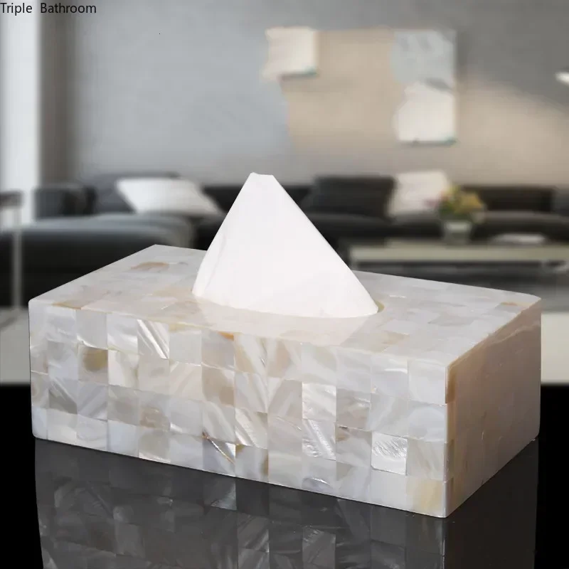 Rectangular Marble Texture Resin Facial Tissue Box Kitchen Office Car Napkin Holder Paper Towel Dispenser Container Home Decor 2