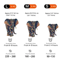 Unique Elephant Wooden Puzzle, Adult Stress Relief Toys, Irregular Animal Shapes, Holiday Birthday Gift 2