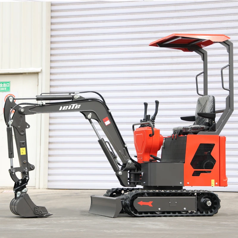 Mini Escavatore Mini Escavatore Di Fabbrica Cinese Con Mini Bagger Cingolato In Gomma Retrattile 1 Tonnellata Personalizzato