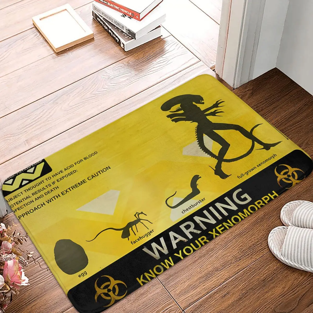 WARNINGKNOWYOURXENOMORPHAlienMovieNonslipDoormatCarpetBath