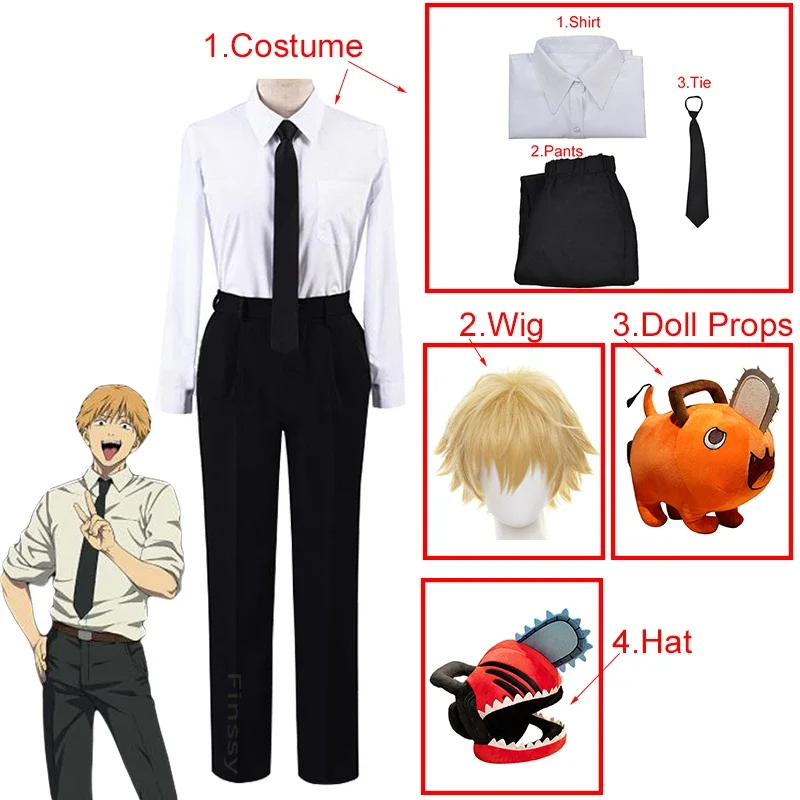 Anime Motosserra Homem Parte 2 Denji Cosplay Fantasia Makima Diabo Pochita  Uniforme Festa De Halloween Homens Mulheres