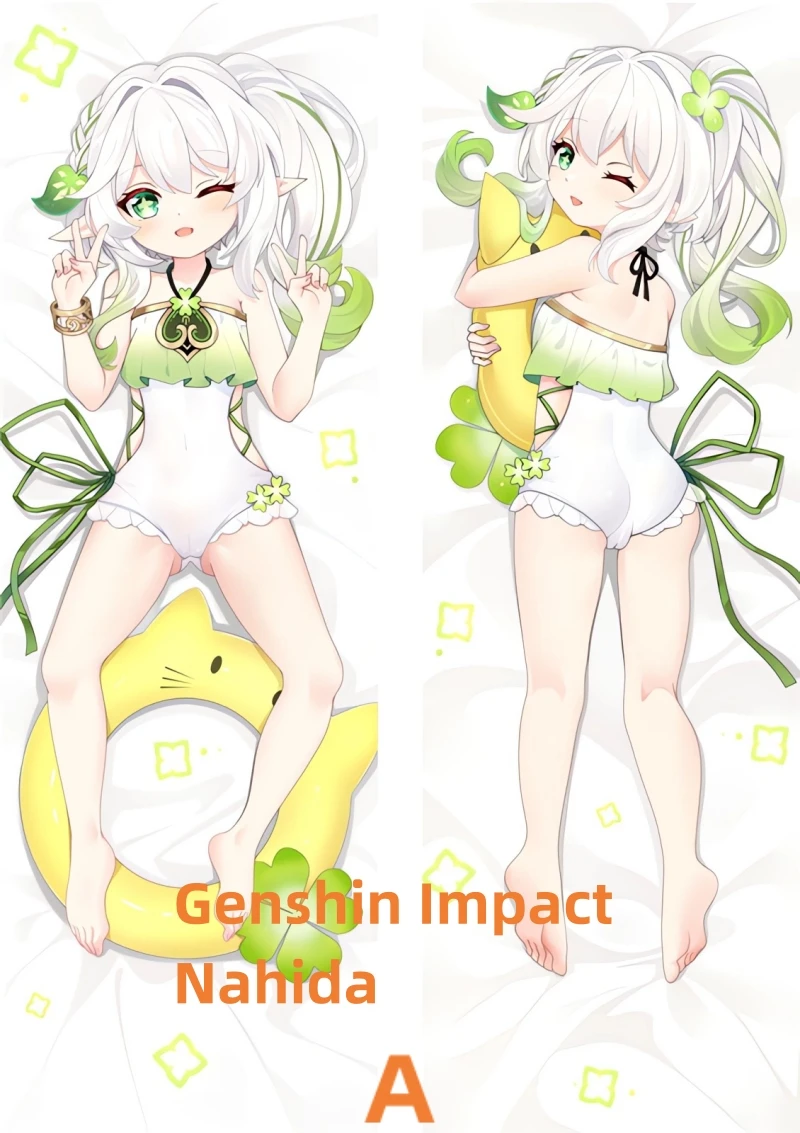 

Подушка Dakimakura в стиле аниме, раньше, Genshin Impact, нахида, двусторонний принт, наволочка в натуральную величину, подарки на заказ