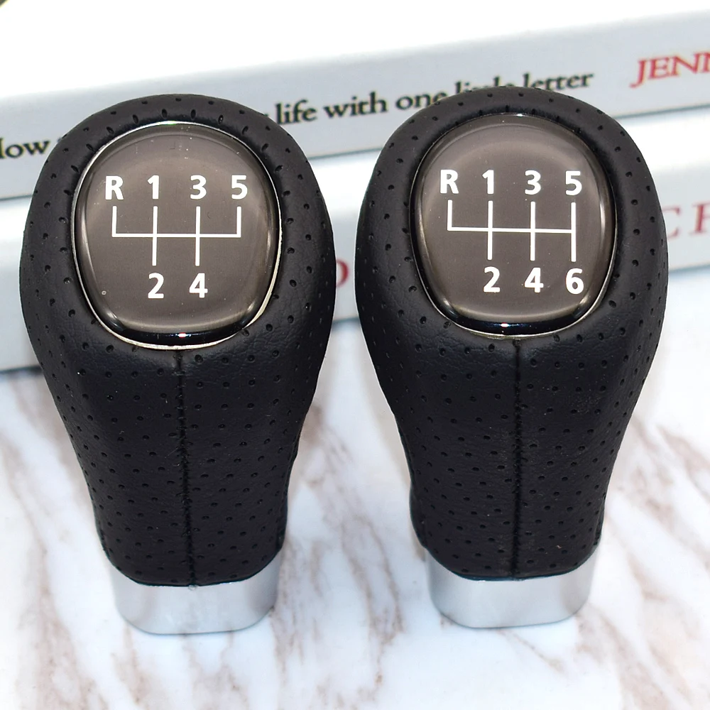 Premium Leather Gear Stick Shift Knob - 5/6 Speed
