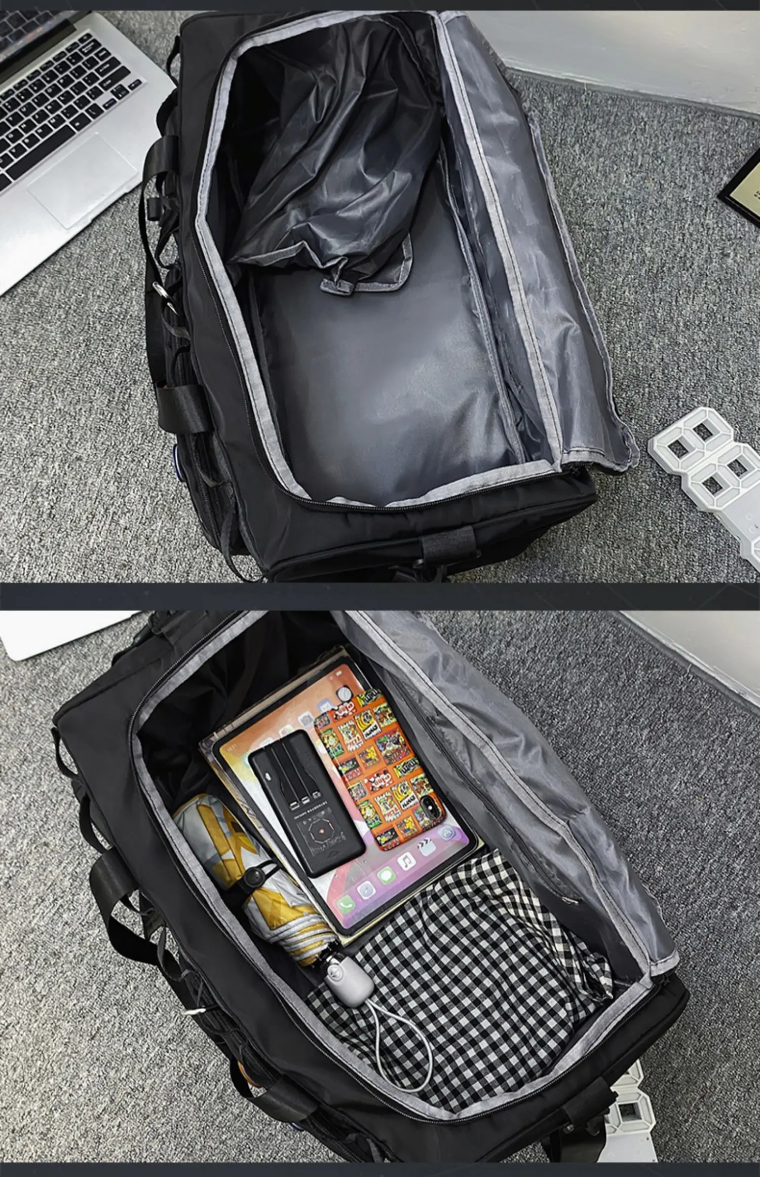 Large Capacity Gym Bag Women's Sports Training Bag Multi-Functional Hand-Carrying Backpack Short Distance Luggage Storage Bag