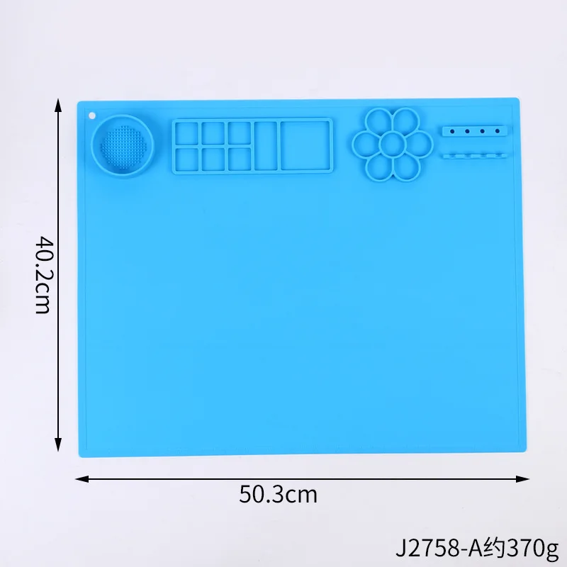Silicone Painting Mat Kids Art Crafts Pads with Cup and Paint Brush Holder Palette DIY Handmade Mat 5
