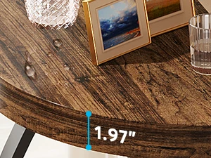 round wood side table