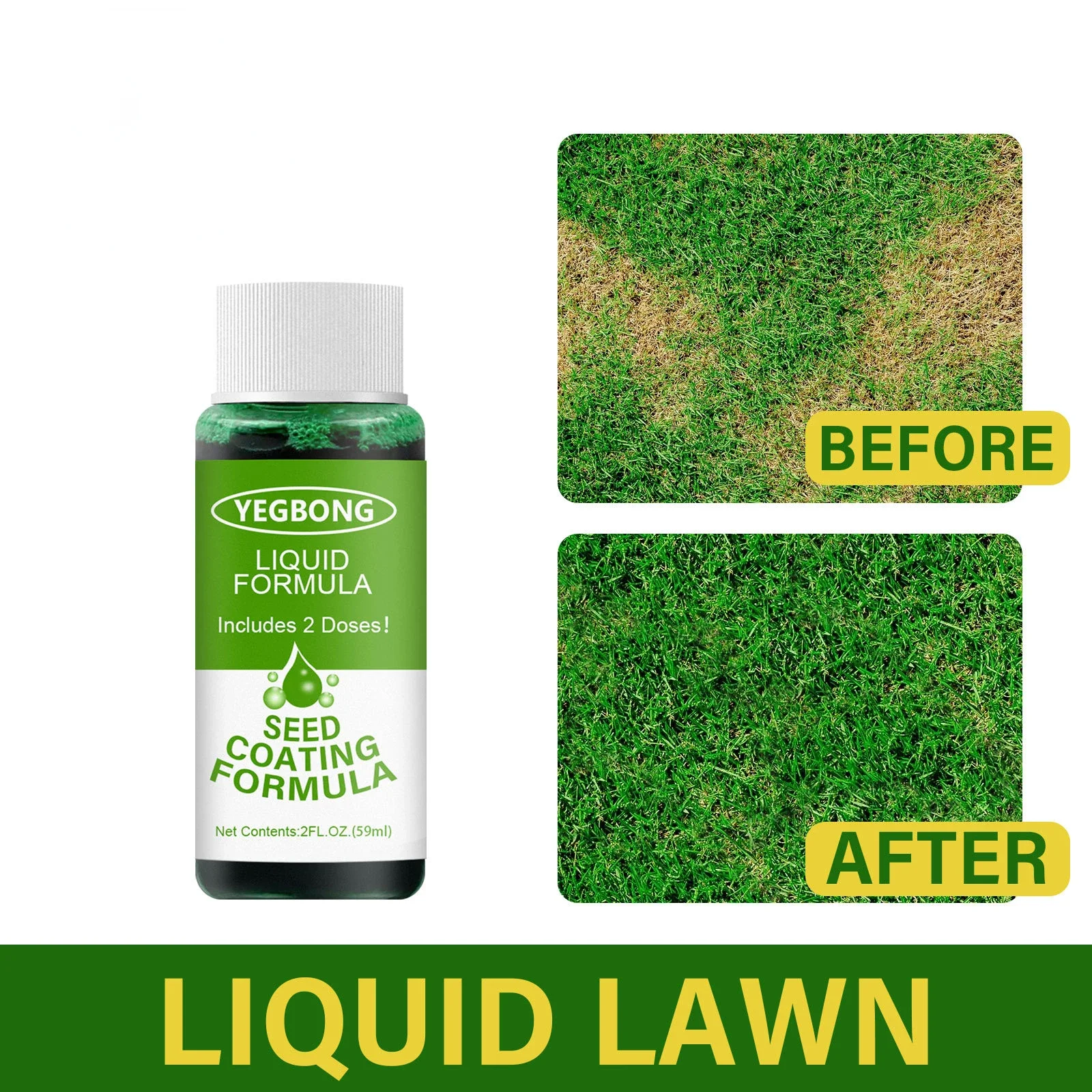 1 Bottle Household Seeding System Liquid Spray Seed Lawn Care Grass Liquid Spray Device Seed Lawn Care Watering