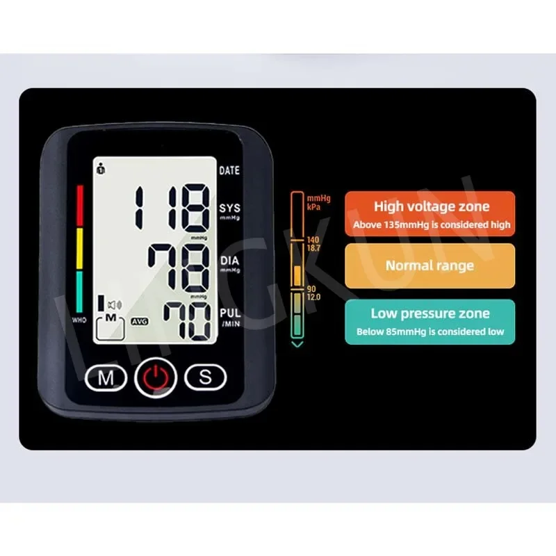 English Voice High Accurate Digital Sphygmomanometer Bp Monitors Electronic Tonometer Arm Cuff Blood Pressure Monitor Talking BP 3