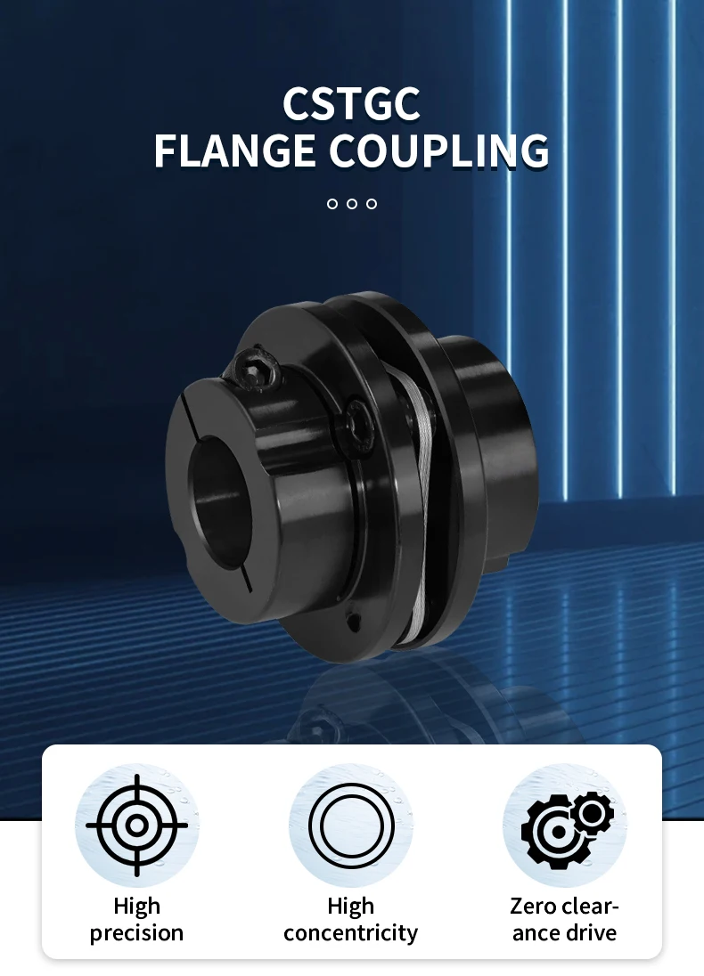 CSTGC-68X54 Klemmstufen-Flanschkupplung 45 # Stahl-Kupplung mit hohem Drehmoment, elastische Membrankupplung für CNC-Getriebeteile – Detail 1