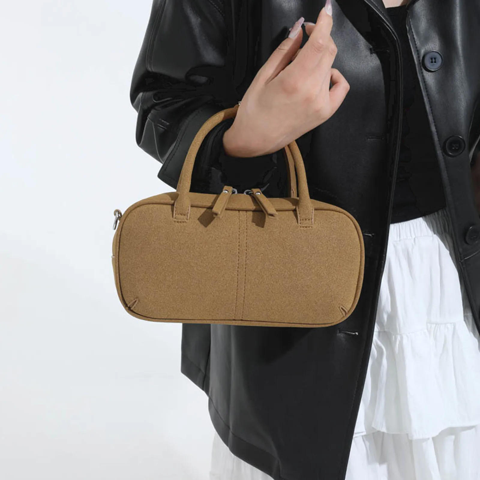 PU Leather Frosted Small Square Bag Solid Color Trendy Crossbody Bag Large Capacity Versatile Sling Bag Travel Shopping Handbag