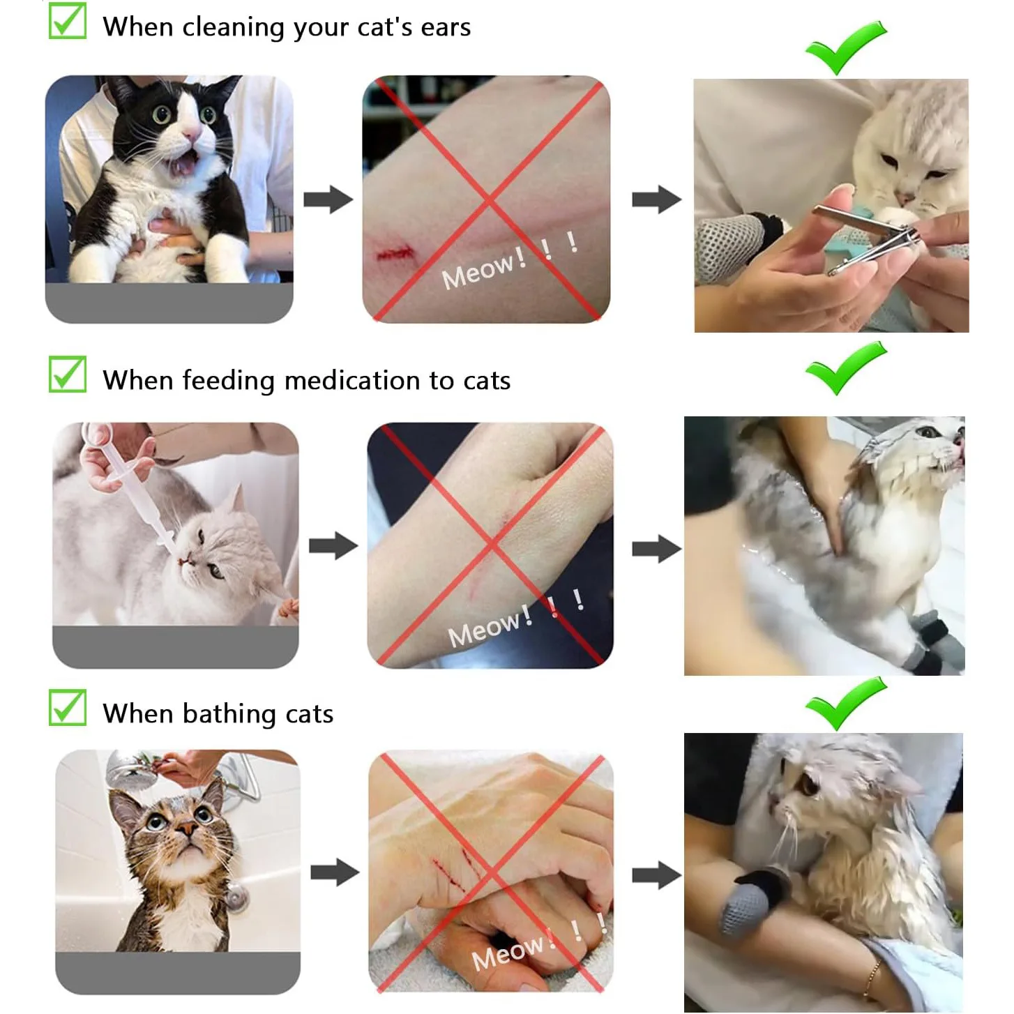 4개입 고양이 발 보호대, 조절 가능한 메쉬 부츠, 통기성 고양이 신발 (샤워, 약주, 주사용)