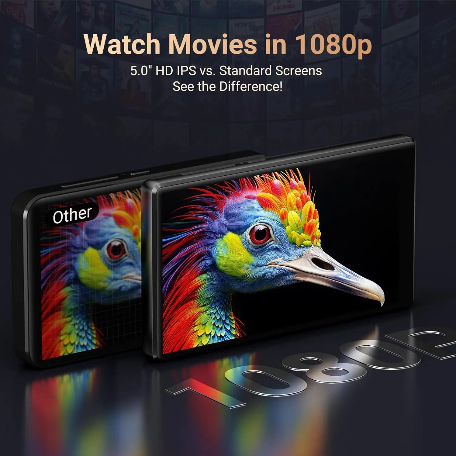 Android 13 MP3 Player with Bluetooth WiFi 5 Inch Touchscreen