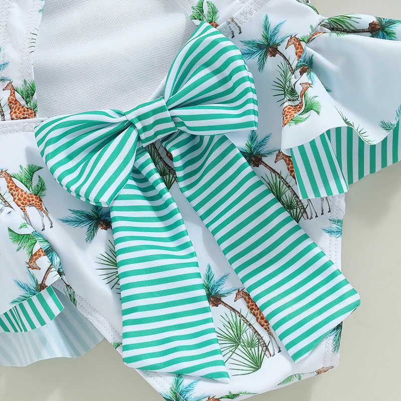 Toddler Girl Summer Swimsuit Cute Sleeveless Fruit/Animal Print Bathing Suit Infant Swimwear for 1 Years to 6 Years - Image 5