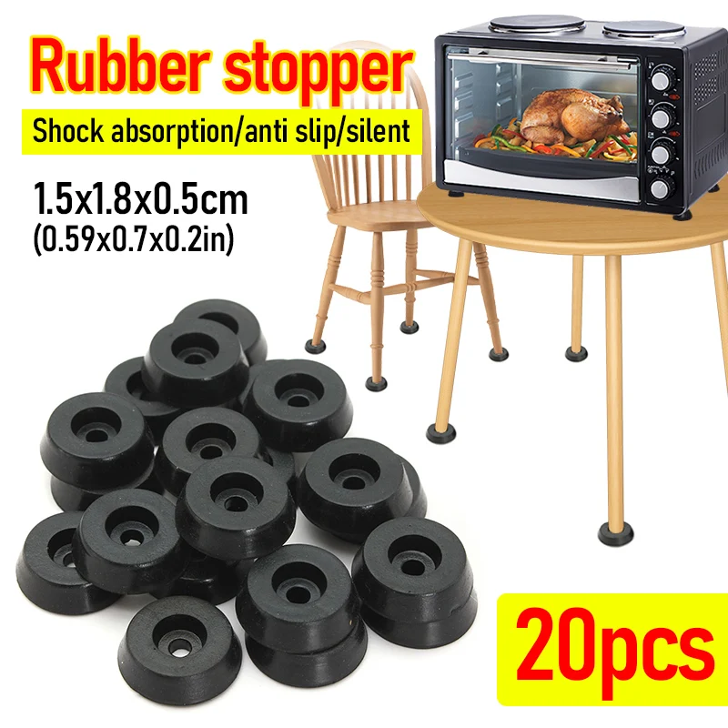 Description Picture 5 of item20Pcs Rubber Pads Pad Floor Protectors Table Chair Furniture Leg Cover Speaker Cabinet Bottom Bumper Cutting Board Foot Cushion