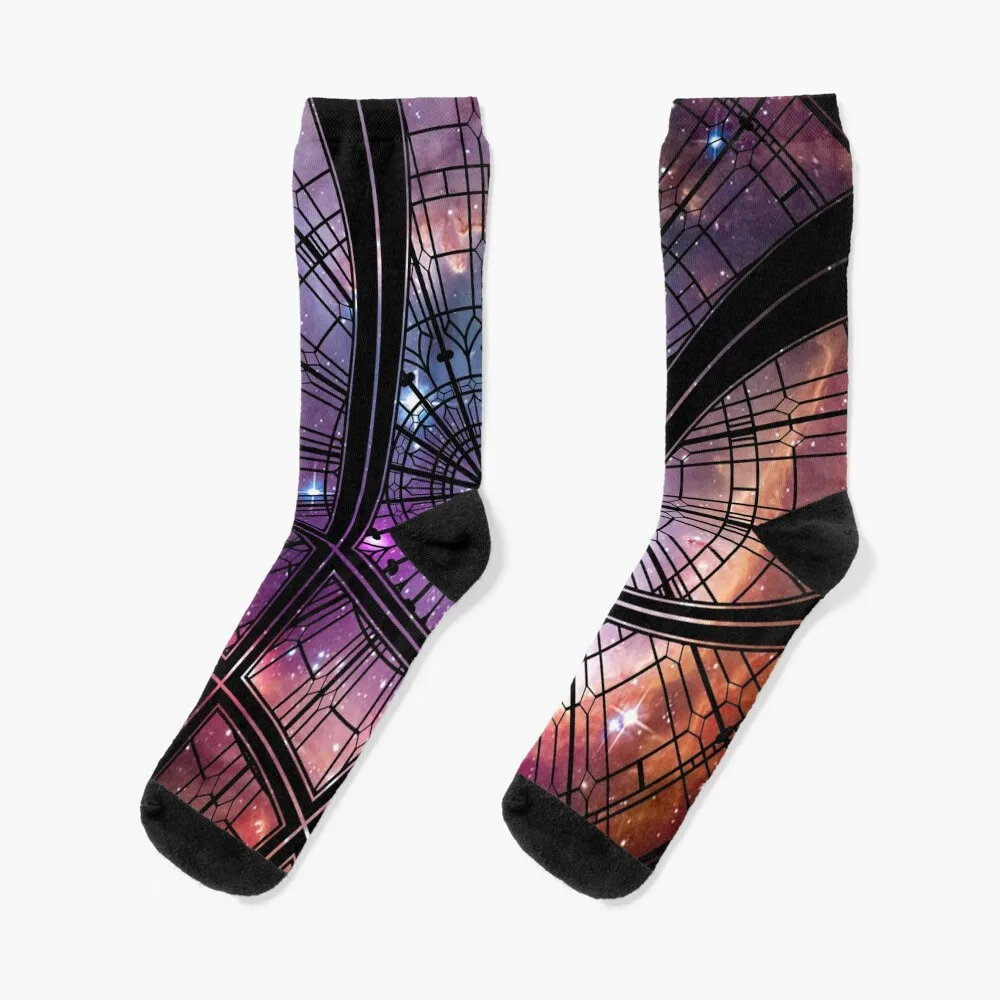 

Strange window Socks warm winter Climbing Woman Socks Men's