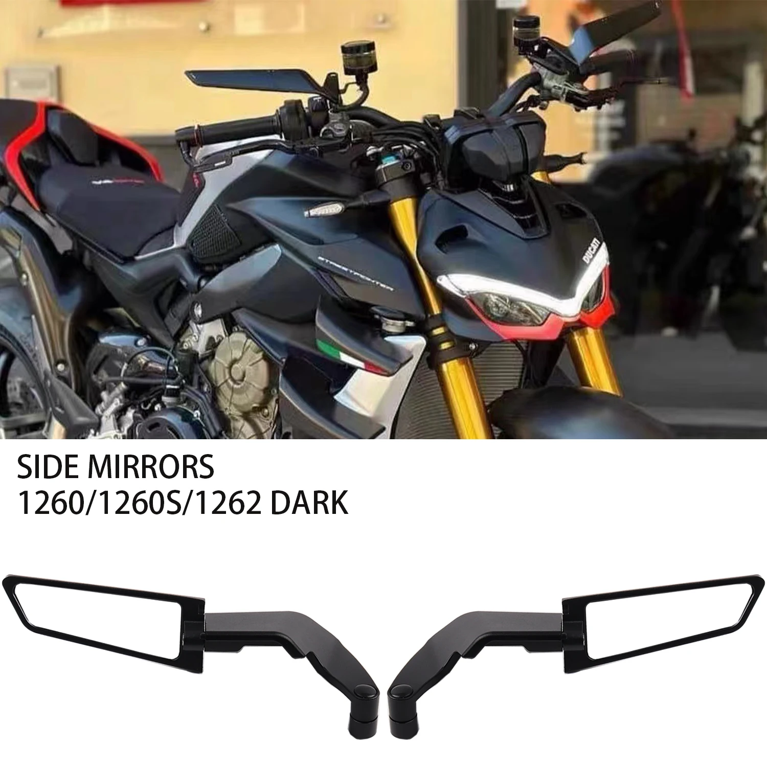 

For Ducati XDiavel 1262S Dark 2021-2023 Diavel 1260 S Motorcycle Accessories Rearview Mirrors Adjustable Wind Wing Aluminum