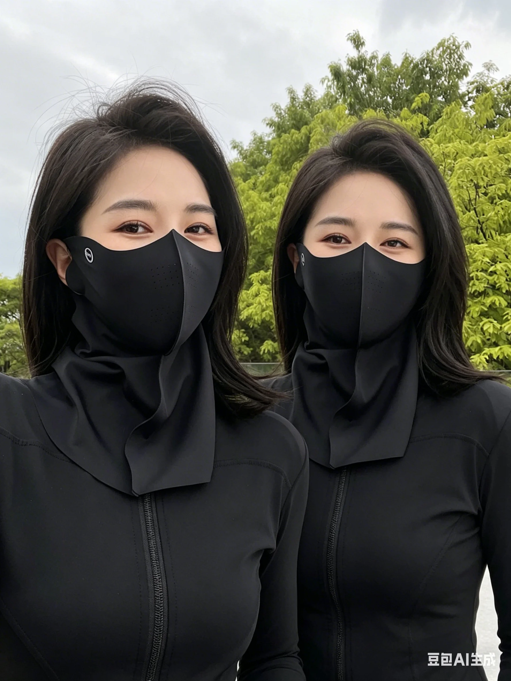 2 Pcs 자외선 차단제 베일 혁신적인 아이스 실크 여름 보호 통기성 여성용 자외선 차단 히알루 론산 패션 야외 스포츠
