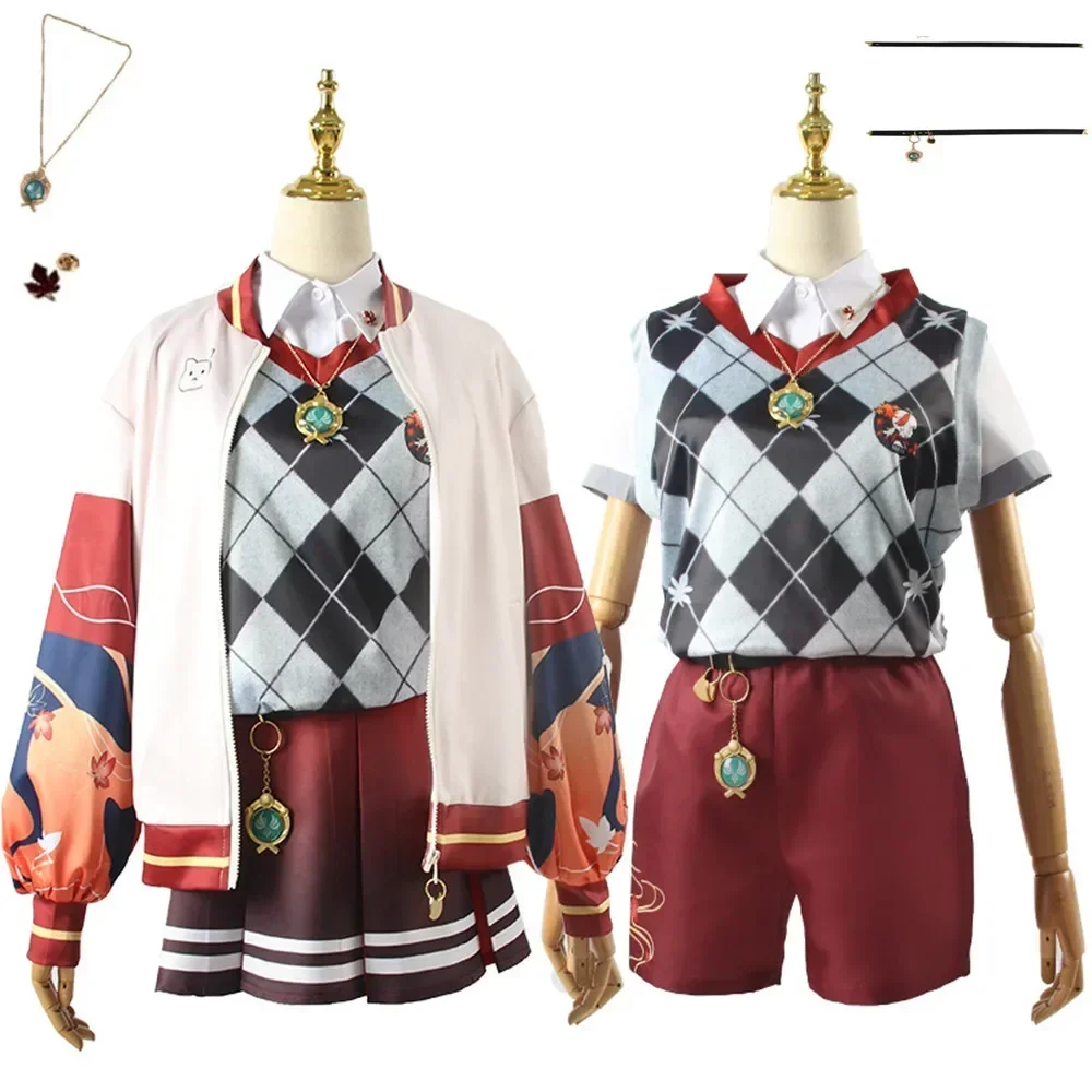 

Anime Game Genshin Impact Kaedehara Kazuha Cosplay Costume Liyue JK Japanese School Uniform Man Woman Kawaii Carnival Party Suit