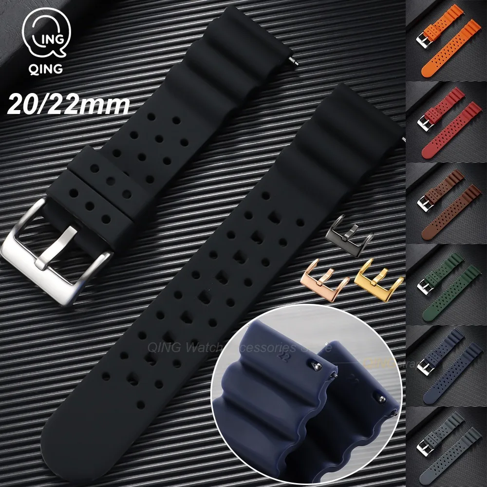 Universal Quick Release Silicone Watchband - Soft, High-Quality Replacement Strap