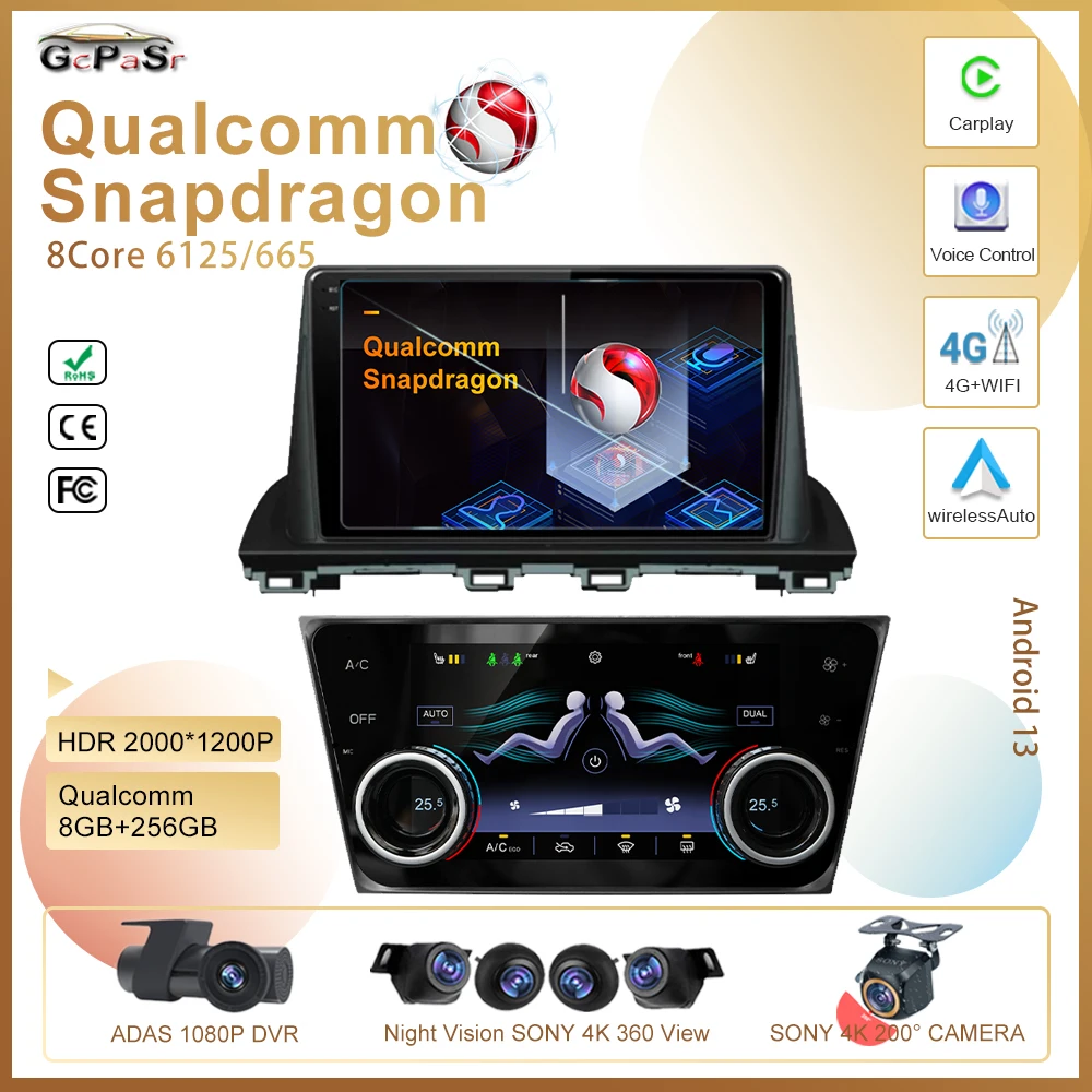 

Android 13 For Mazda CX-4 CX4 CX 4 2016 2017 2018 Car Radio Multimedia Player QLED Screen GPS Navigation Auto Carplay WIFI+4G BT