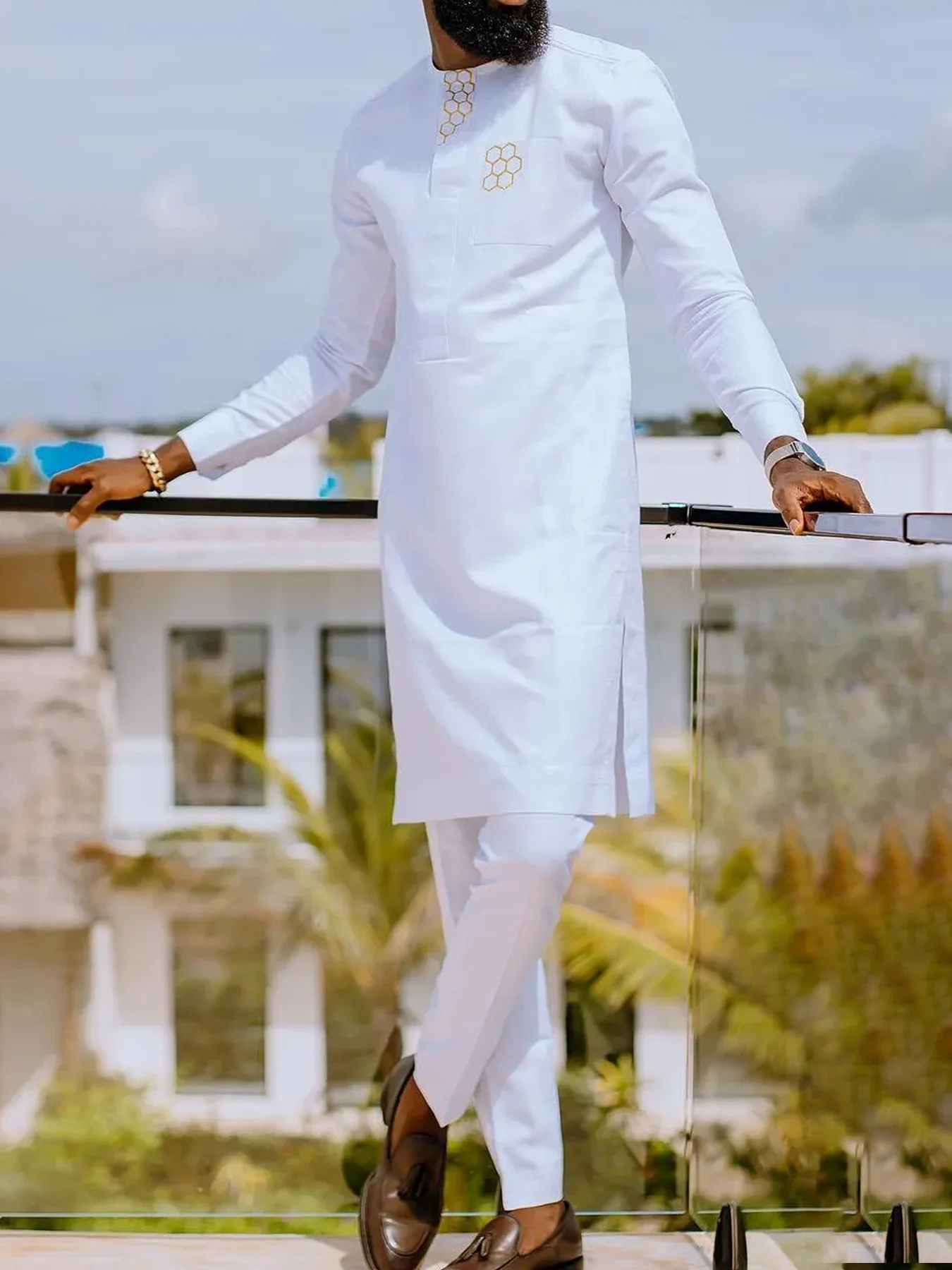 White Kaftan Styles For Men