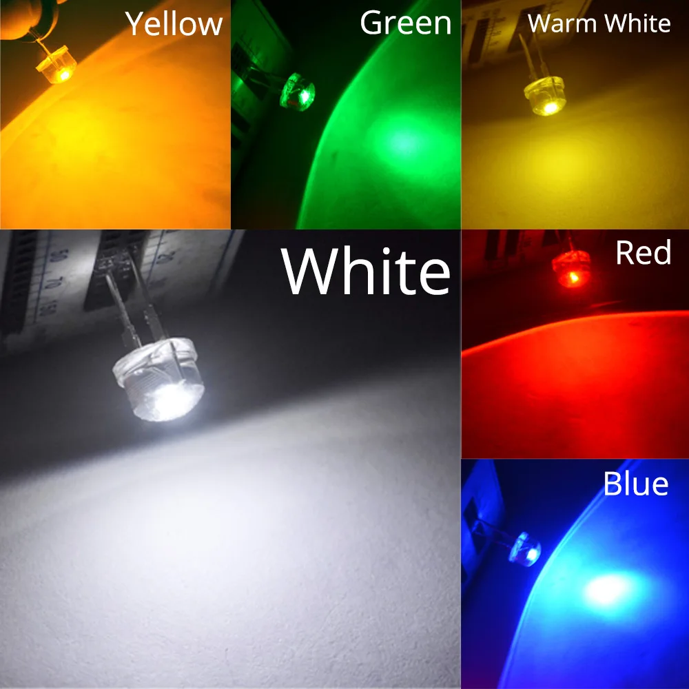 R LED Warmweiß warmwhite white 100 LEDs 1,8mm warm-weiß SUPERBRIGHT im SET 