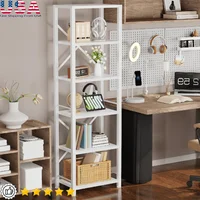 Multifunctional 6 Tier Bookcase Storage Shelf Narrow Organizer Living Room Bedroom Office Kitchen Plant Display 1