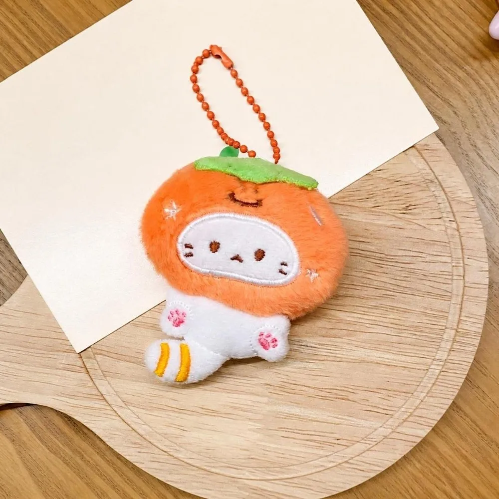 Vibrant Plush Cat Keychain Ornament - Cute Cartoon Kitten Bag Accessory Gift