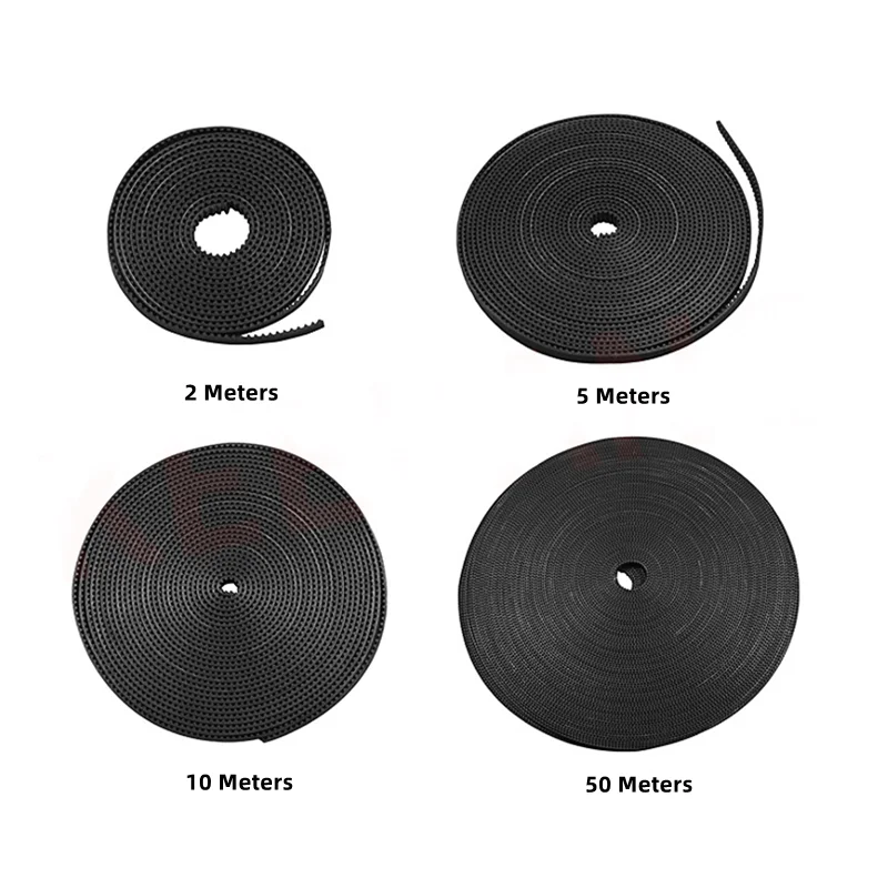 5M/10M/20M/50M/lot GT2-6mm/10 mm Terbuka Timing Belt GT2 Belt karet Serat Aramid Memotong 3D Printer Grosir 3d printer belt