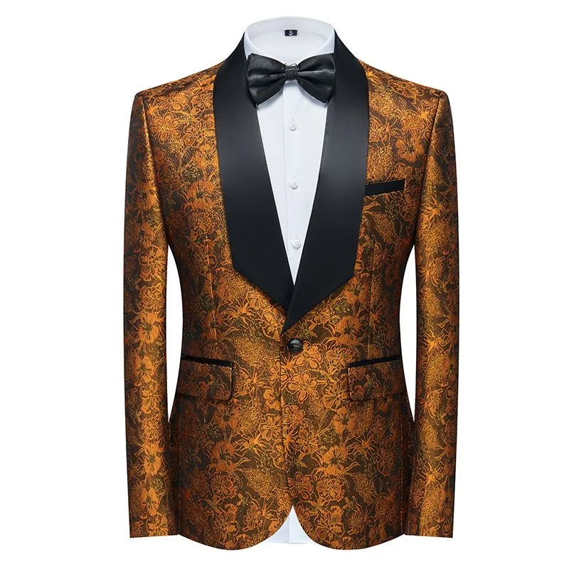 XX281Bright groom casual suit jacket DJ clothing studio suit