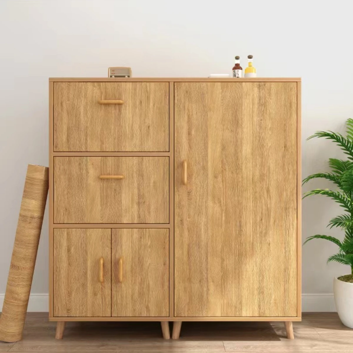 1pc Pvc Oil-proof Marble Wood Grain Stickers Self-adhesive Wallpaper for Kitchen Countertop Cabinet Desktop Cabinet Wall Sticker 6