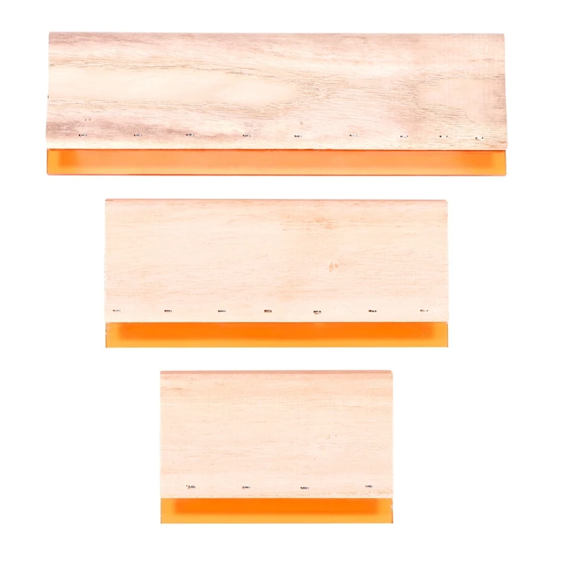 3 Pcs Silk Screen Printing Squeegee Ink Scaper Scratch Board Tools 16Cm 24Cm 33Cm