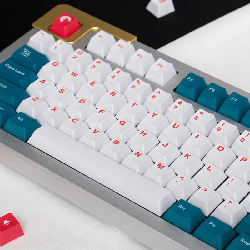 Gmk Monster Cherry Profile130 Chaves Pbt Keycap Corante-sub Inglês Personalizado Personalidade Keycaps para Teclado Mecânico 61 64 68 75 84 - Imagem 5