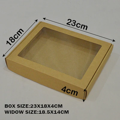 Gold Paper Gift Boxes with PVC Window, 5pcs/10pcs Multi-Size Cardboard Favor Packaging ... - SKU PGBW0939 - UGI Packaging
