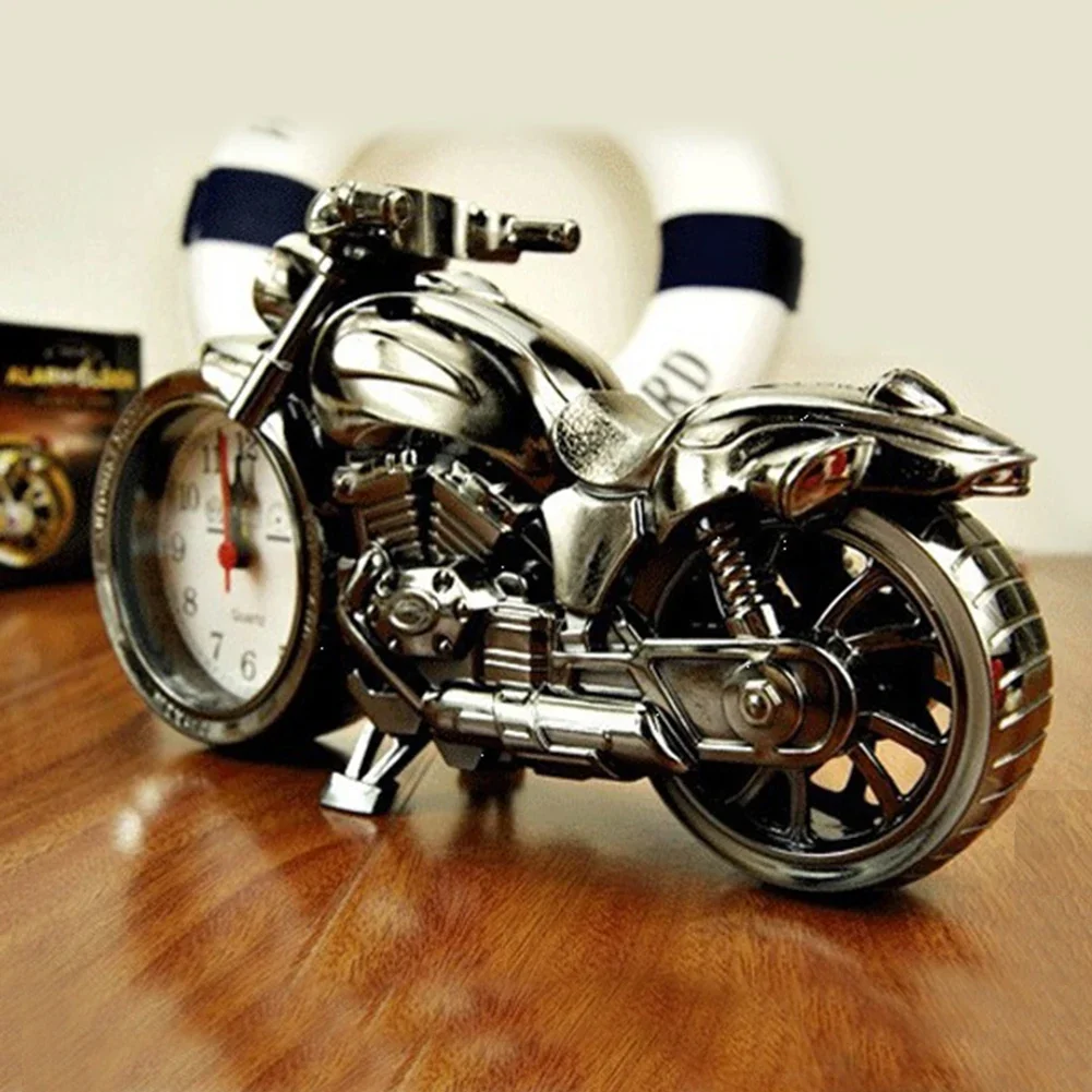 Personalized Desktop Quartz Clock Personality Gift Friends Cool Motorcycle Alarm Clock Model Fashion Retro Alarm quartz clock movement,retro desk clock,retro telephone alarm clock