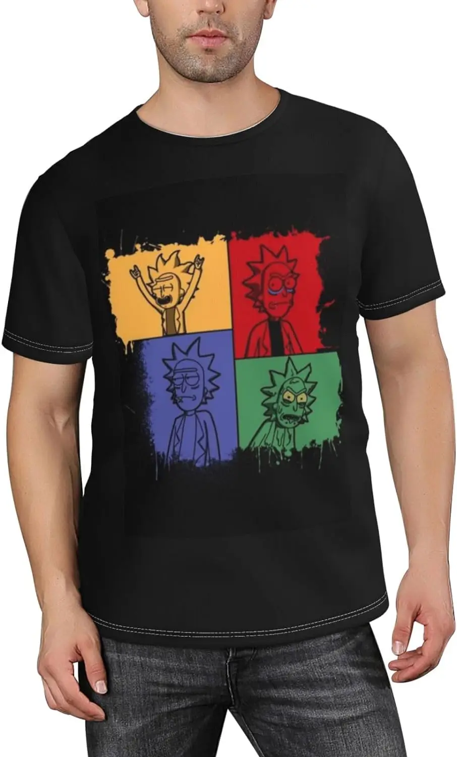 

Anime T-Shirt, Cartoon Round Neck Short-Sleeved T-Shirt Soft and Comfortable