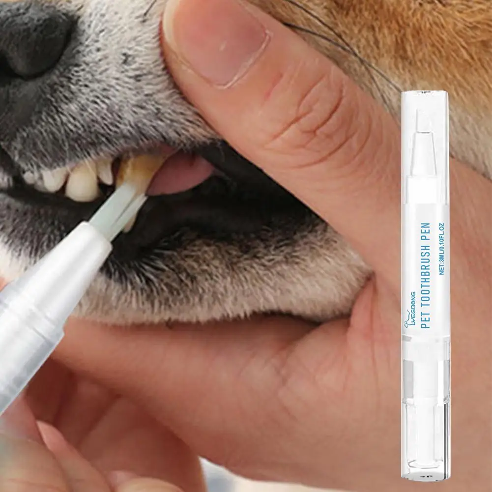 Pet Dental Pen Dog Toothbrush Pen Fresh Breath Tooth Whitening Tartar Remover Cat Oral Care Beauty Teeth Cleaning Tools