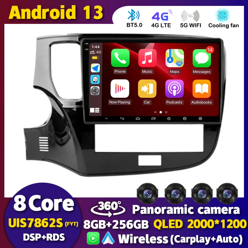 

Автомагнитола на Android 13 для Mitsubishi Outlander 3 III GF0W GG0W 2018 2019 2020-2022