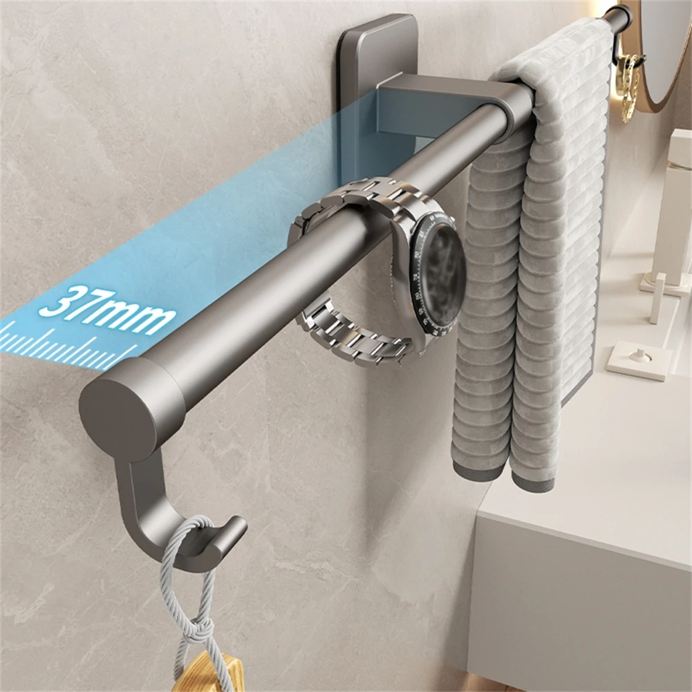 30/40/50CM Bathroom Towel Bar Kitchen Towel Rack Hanger Adjustable Self-adhesive Kitchen Bathroom Accessories Hange