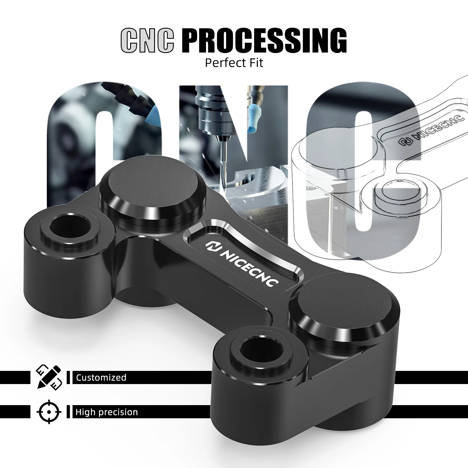 Für Harley Road Glide FLTRX Lenker Riser Pull Back Platte Road King FLHR Low Rider S 114/117 Softail Standard Street Bob FXBB – Detail 16