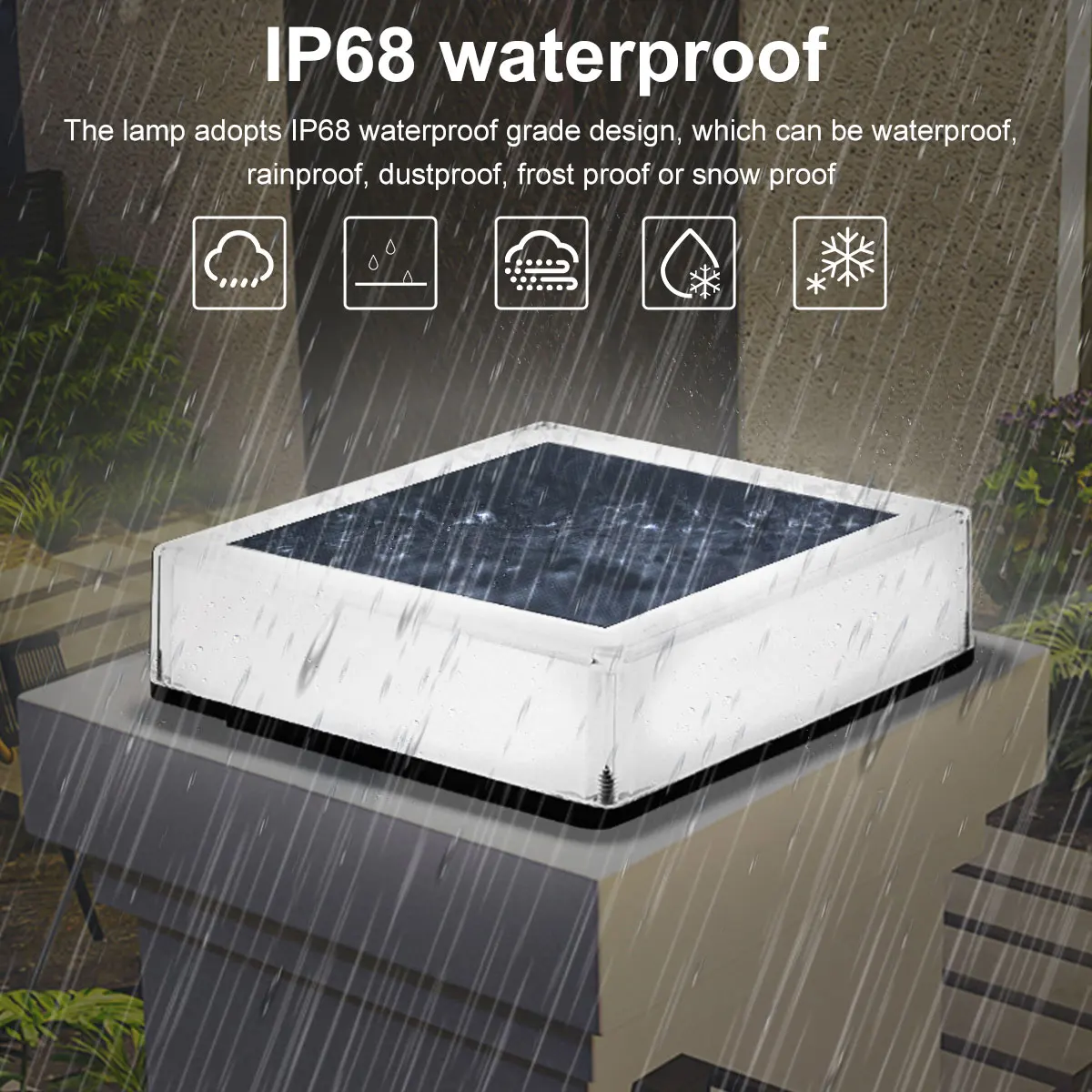 

Светодиодный фонарь на солнечной батарее, водонепроницаемый яркий ночсветильник для улицы, декоративное освещение для сада, забора