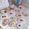 New Retro Embroidery Hairpin Side Bangs Cute Hair Clip Girl Handwoven Flower Knitted Children's Baby Hair Accessories 2