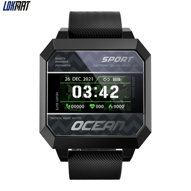 OCEAN 2 Sports Smart Watch 0.96'' TFT Single-Touch Screen Sleep Heart Rate Blood Pressure Monitor Message Smartwatch
