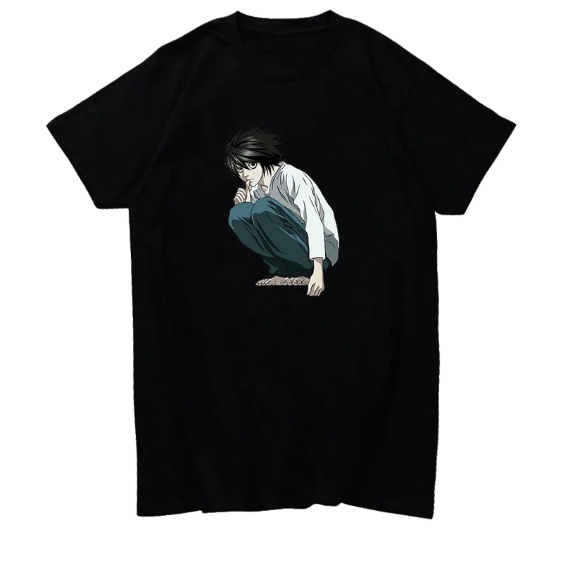 

Футболка мужская оверсайз с коротким рукавом и графическим принтом, Классическая рубашка с принтом Кира рюка, летняя одежда