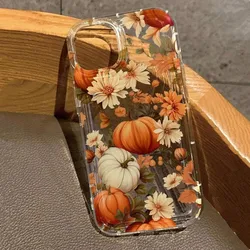 Vintage Fall Pumpkin and Maple Leaves Design Phone Case - Samsung S21 Ultra 5G (QN - 325QN250923201)