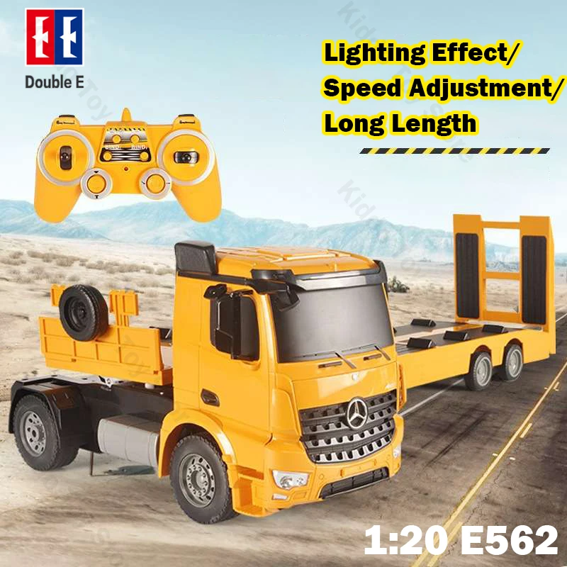 

Double E E562 1:20 RC Trailer Truck Tractor 2.4G Remote Control Construction Radio Control Flatbed RC Car Toys for Boys Kids Gif