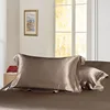 Natural Mulberry Silk Satin Pillowcase for Hair and Skin Superior Quality Pillow Case Solid Color Bedding Pillow Case Cover 1